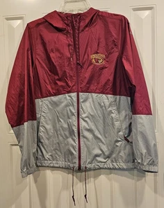 Iowa State Thin Windbreaker Men's Track Jacket Small Hooded Full Zip Columbia - Picture 1 of 10