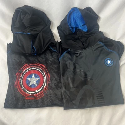 Set Of 2 Marvel Hero Elite Series Youth 7x Long Sleeve Hooded Shirts Avengers - Image 1 of 4
