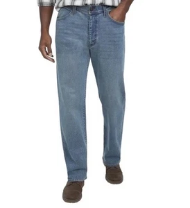 Neu mit Etikett Wrangler Relaxed Fit Stretch Jeans für Herren 32 x 29 gerades Bein blau Denim - Bild 1 von 7