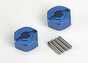 Traxxas 1/10 Rustler 2WD XL5 HD * Aluminum 12mm Wheel Hex Hubs & Stub Axle Pins - Picture 1 of 1