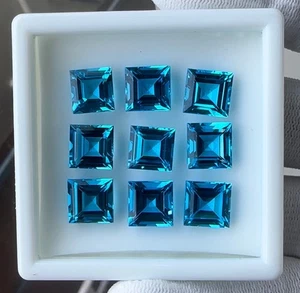 50.51ct Fine 9-10mm Swiss Blue Topaz Set | Natural from Brazil (BX) - Picture 1 of 5