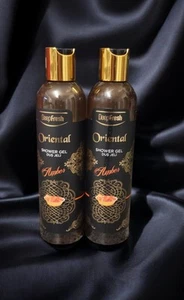 2 X AMBER SHOWER & BATH GEL PARABEN FREE MEN SHOWER GEL MENS BODY WASH 400ML - Picture 1 of 2