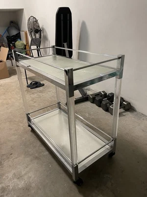 Mesa Consola con Espejo de Pared Exhibición Estante de Almacenamiento Entrada Acento Soporte Lateral Foto 1 de 3