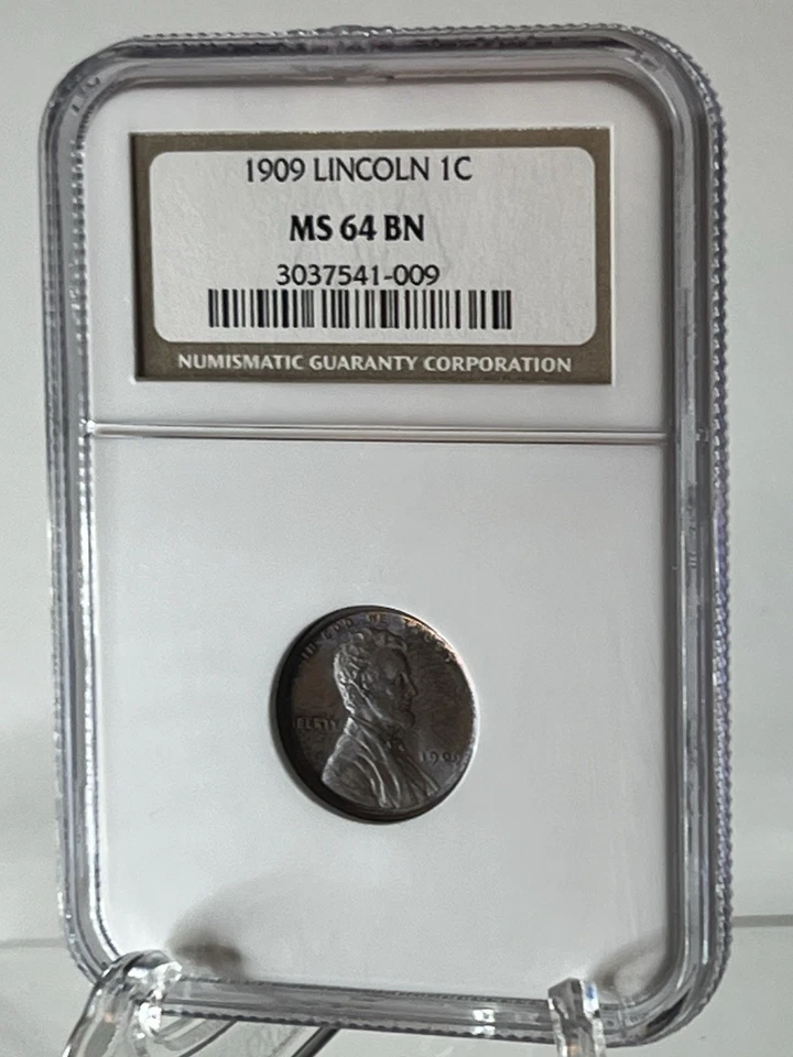 (Lot E) 1909 Lincoln Wheat Cent, Graded MS 64 BN by NGC, Beautiful Wheat Penny - Image 1 of 4