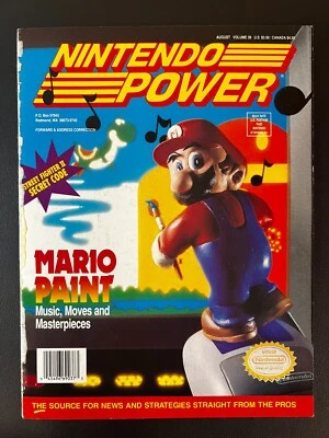 Nintendo Power Magazine - August 1992 Issue #39 w/ Mario Paint pre-owned - Image 1 of 2