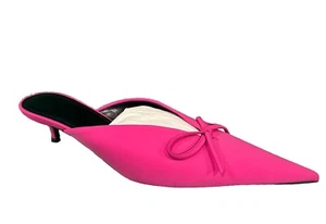 New WOMEN'S KNIFE BOW 40MM MULE IN Spandex Pink. Sz 38. $795 - Picture 1 of 9