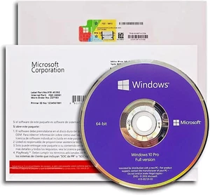 Microsoft windows 10 pro DVD factory sealed for life time 64 bit - Imagen 1 de 4