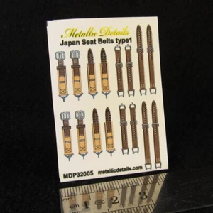 Japan seat belts WWII type 1 3D Decals Scale 1:32 Metallic Details MDP32005 - Picture 1 of 2