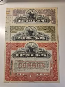3x Bush Terminal Eisenbahnaktien 1920er - Bild 1 von 4