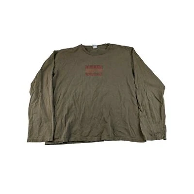 Винтажная рубашка с длинным рукавом Calvin Klein Jeans размер XL коричневая искусственно состаренная сделано в США - Изображение 1 из 4