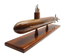 USS Los Angeles SSN-688i Mejorado LA Class Marina Submarino Madera Modelo - Imagen 1 de 3