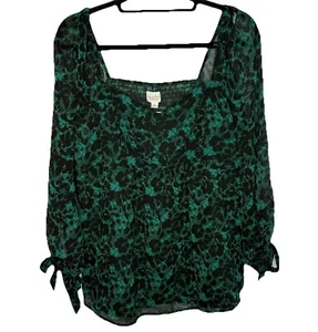 Isabel Maternity Corsetry Chiffon Lined Feminine Top Long Sleeve Aqua Green NEW! - Picture 1 of 9
