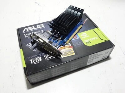 Asus GeForce 210 Graphics Card 1GB RAM - HDMI DVI VGA Low Profile + Full Height - Image 1 of 4