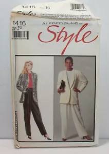 Style Sewing Pattern 1416 Jacket Blouse Trousers Pants Size 10 - Picture 1 of 2