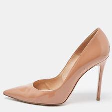 Gianvito Rossi Beige Patent Pointed Toe Pumps Size 40