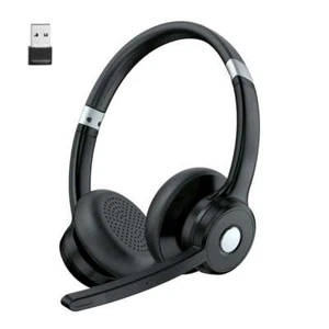 Trucker Bluetooth Headset with Noise canceling Microphone & USB Dongle for Skype - Picture 1 of 11