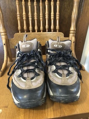 Salomon Contagrip Women Size 12 Light Brown Leather Hiking Ankle Boot - Image 1 of 4