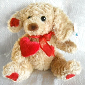 *1511* Teddytime - Heart Throb Dog con corazones - peluche - 14 cm - etiqueta - Imagen 1 de 3