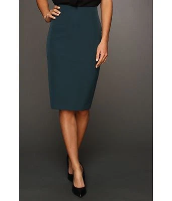 Falda lápiz Kenneth Cole para mujer talla grande verde gasolina cintura alta Foto 1 de 2