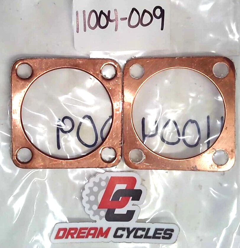 NOS Genuine Kawasaki Cylinder Head Gaskets D1 1966 11004-009 QTY 2 100CC VINTAGE - Image 1 of 1