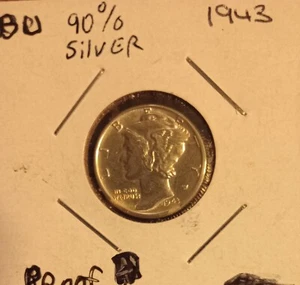 1943-S Merkur Groschen Stempelglanz 90% Silber 10c ~ UNC - Bild 1 von 9