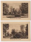 VTG 1919 UNP Postcard, First Views of Warwick Castle, Warwick, 2 pcs