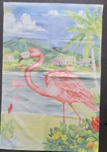Rosa Flamingo Vögel Garten Flagge Banner hängend Garten Dekor Terrasse 24"x35"  - Bild 1 von 11