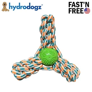 Dog Rope Chew Tug Toy with Treat Dispensing Teething Ball Durable Heavy Duty - Picture 1 of 7