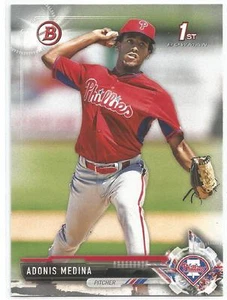 Adonis Medina Philadelphia Phillies 2017 Bowman Prospects - Picture 1 of 2