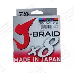 Daiwa J-Braid x8 500M Braid Super Strong Fishing Line, Multi & Green Colour - Picture 1 of 16