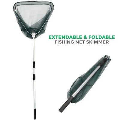 CRYSTALS Aquarium Teleskop Fisch Tanknetz ausziehbarer Griff Netz Teich Koi Fang Netz