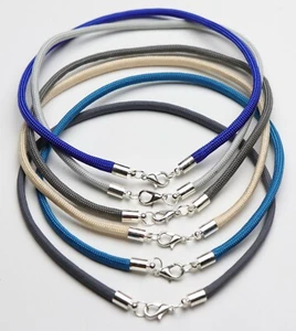 Braided Necklace Choker Bracelet Anklet Necklace Silver Lobster clasp Unisex USA - Picture 1 of 8