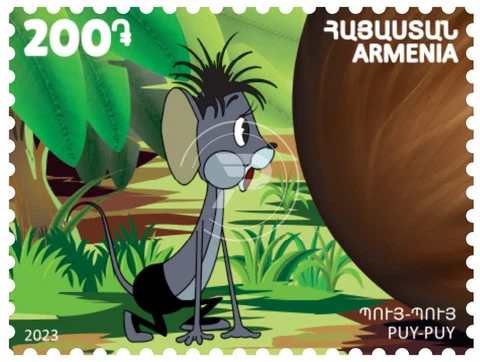 Armenia 2023 MNH** Mi 1342 Children’s Philately Armenian Cartoons “Puy-Puy Mouse Cover