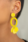 Paparazzi: funkelnde Ufer - gelbe Ohrringe