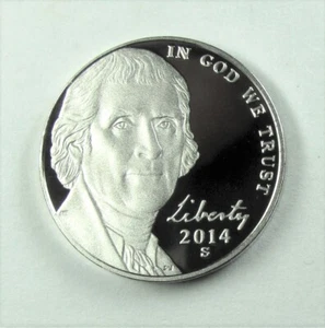 2014 PROOF JEFFERSON NICKEL DEEP CAMEO - Picture 1 of 2