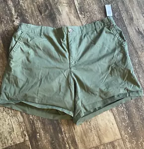 Old Navy High Rise OG Chino Shorts size XL Alpine Tundra Green NWT - Picture 1 of 6