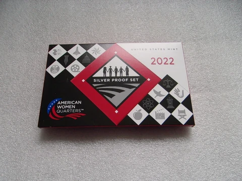 2022 US Mint 🇺🇸 SILVER Women's Quarters PROOF Set, Box + CoA Cover