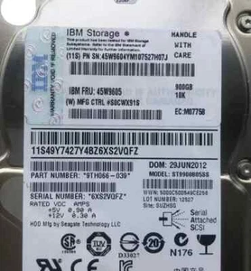 IBM 45W9604 45W9605 900GB 10K 2.5 SAS DS8800 8870 hdd hard driver - Afbeelding 1 van 2