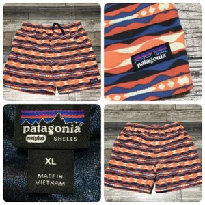 Patagonia Net Plus Shells Shorts Youth XL Orange Blue Lined (Inseam 4.5) - Picture 1 of 10