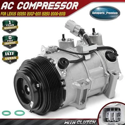 A/C Compressor with Clutch for Lexus GS350 2007-2011 IS250 2006-2013 IS350 RWD - Image 1 of 4