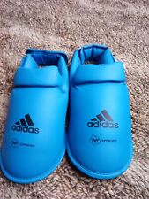 Adidas Karate Sparring Blue Foot Guards MMA WKF Approved Size XL