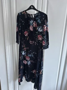 Ladies Blue Floral BAUJKEN Dress UK 12 - Picture 1 of 9
