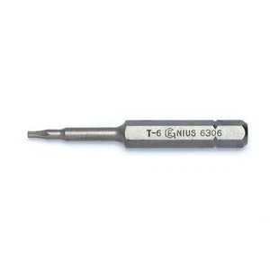 Genius Tools 1/4" Sechskantschaft, T-6 Stern Schraubendreher-Bit, 56 mm L - 6306 - Bild 1 von 5