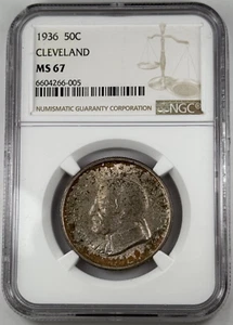 1936 Half Dollar Cleveland NGC MS67 - Picture 1 of 2