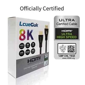 8K HDMI 2M Kabel 8K High Speed 48Gbps HDMI Kabel Nylon geflochten HDMI NEU - Bild 1 von 2