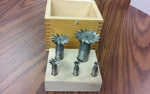 5pcs hss 45 degree dovetail angular cutter set 3/8" to 1-7/8" #Z-3818-0050-New - Picture 1 of 3