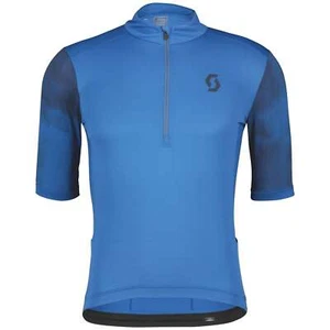 Scott Gravel 10 Mens Cycling Jersey Blue Short Sleeve Half Zip Breathable Top - Picture 1 of 2