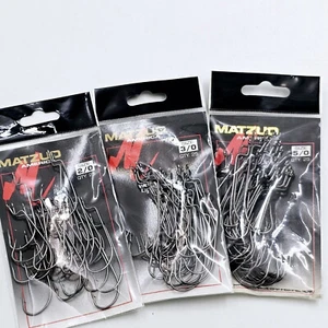 Matzuo America Light Wire Worm Hooks 25 Count Pack 2/0, 3/0, 5/0 You Choose Size - Picture 1 of 7