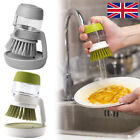 2Pcs Multifunctional Pressing Cleaning Brush 2 in 1 Soap Dispensing Dish Scrub C