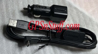 Cable de alimentación para vehículo Garmin original OEM, cable USB-A a USB-C con adaptador de 12 voltios Foto 1 de 3